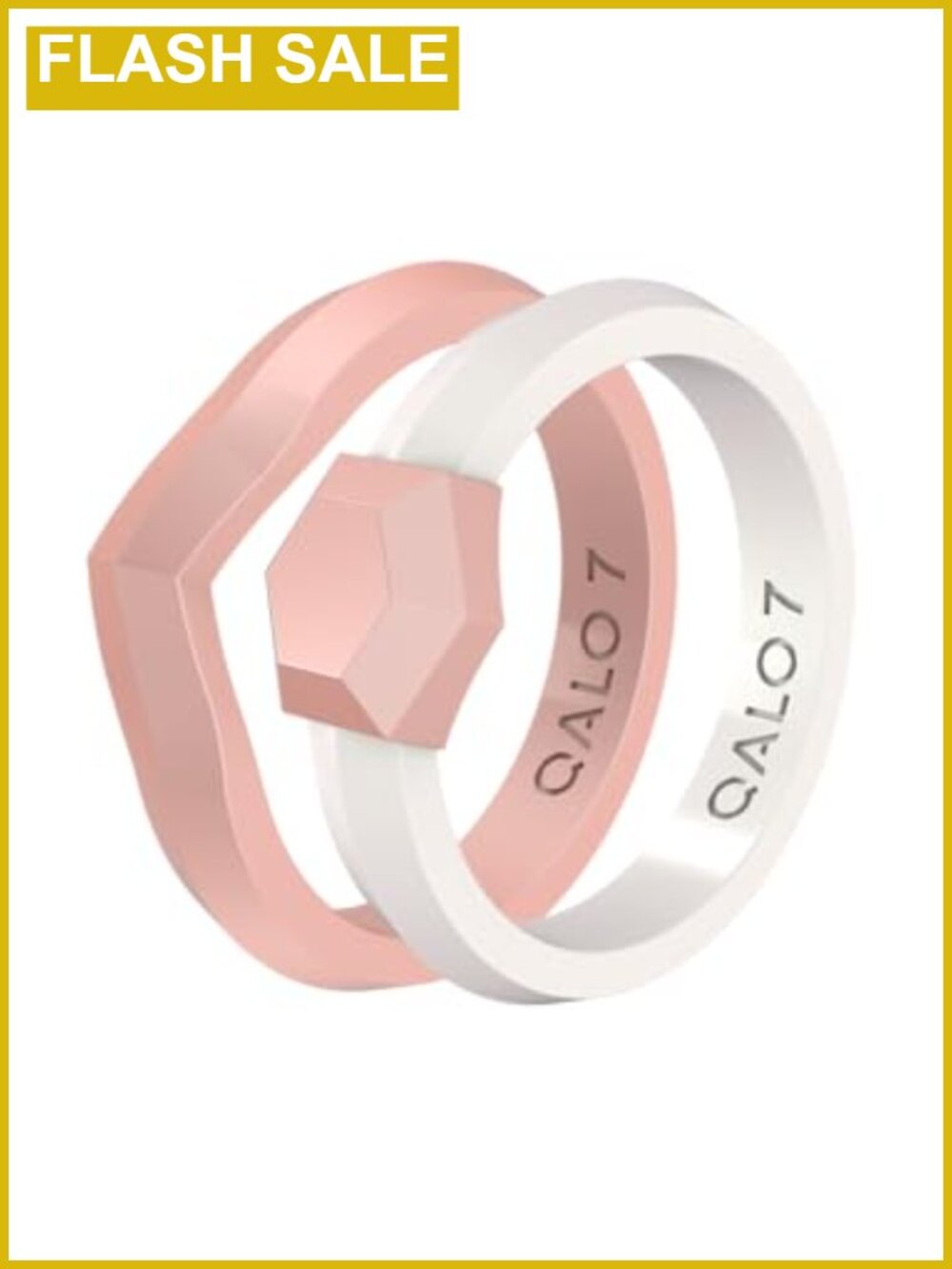 Silicone Wedding Ring Set Stackable Rubber Bands for Active Women